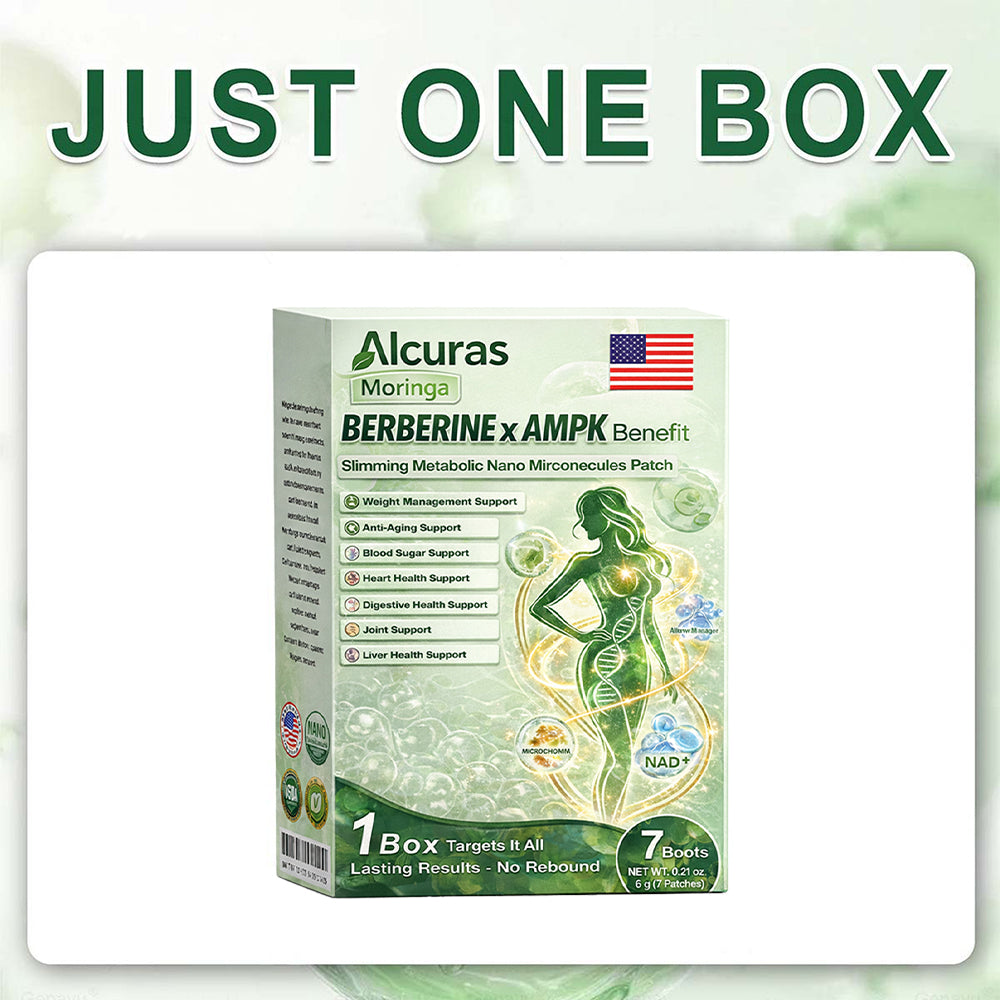 Official Store | Alcuras_Moringa × Berberine × AMPK 8-Benefit Slimming & Metabolic Nano Microneedle Patch 🇺🇸  Just once a day · Visible changes in 7 days  ✅ For obesity, loose skin, diabetes, sleep apnea, joint issues